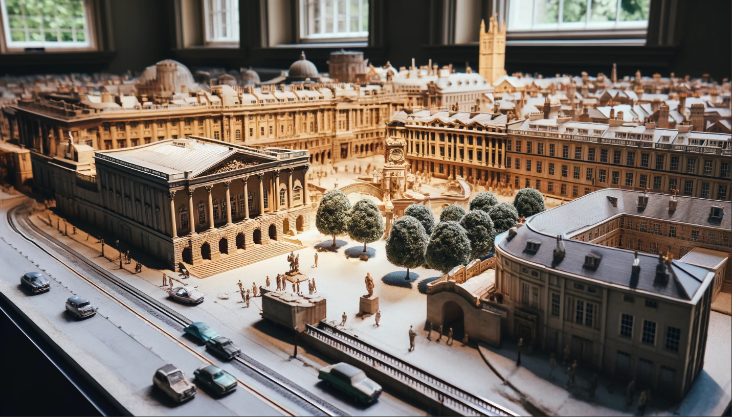 Detailliertes Architekturmodell eines modernen Gebäudes, gefertigt von Ari Model in Hamburg.