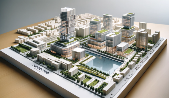 Hochwertiges architektonisches Modell, das Projekte in Oldenburg zeigt, von Ari Modellbau.