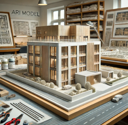 Architektonisches Modell, gebaut von Ari Modellbau in Dresden.