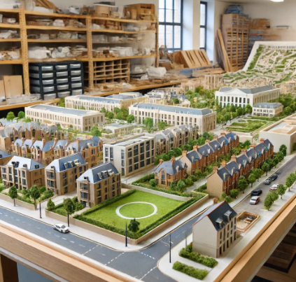 Hochwertiges architektonisches Modell von Ari Modellbau in Bonn erstellt.