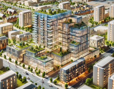 Detailliertes Architekturmodell, erstellt von Ari Modellbau in Chemnitz.