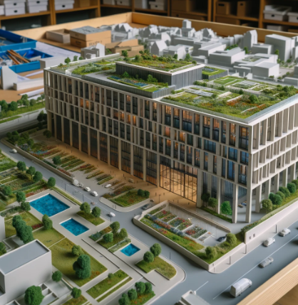 Detailliertes Architekturmodell von Ari Modellbau in Halle (Saale).