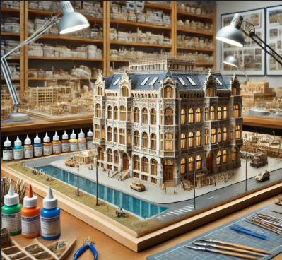 Detailliertes architektonisches Modell, erstellt von Ari Modellbau in Moers.