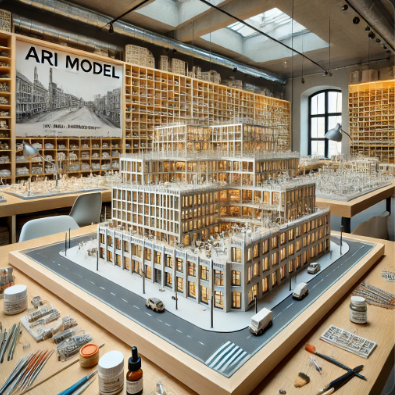 Detailiertes architektonisches Modell erstellt von Ari Modellbau in Minden.