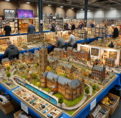 Detaillierte Modelle auf der Messe Chemnitz Modellbau ausgestellt.