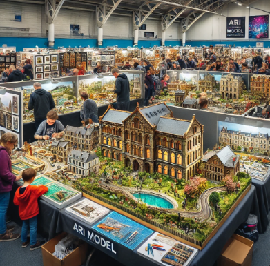 Messe Oberhausen Modellbau mit detaillierten Modellen von Ari Modellbau.