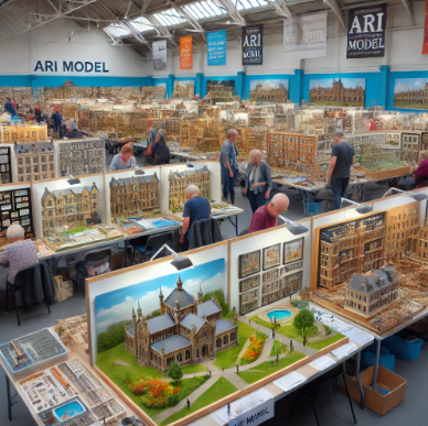 Detailreiche Modelle von Ari Modellbau auf der Messe Rostock Modellbau.