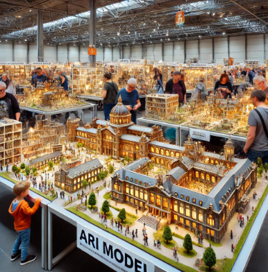  Ausstellung von Ari Modellbau auf der Messe Moers Modellbau mit detailreichen Modellbauten.