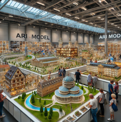 Detailreiche Modelle präsentiert von Ari Modellbau auf der Messe Düren Modellbau.