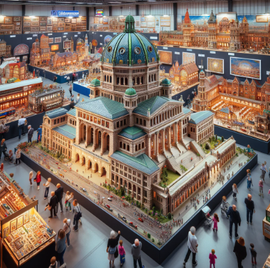  Ein detailliertes architektonisches Modell von Ari Modellbau auf der Messe Ludwigsburg Modellbau ausgestellt.