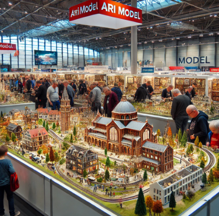 Detailreiches Modell von Ari Modellbau auf der Messe Velbert Modellbau.