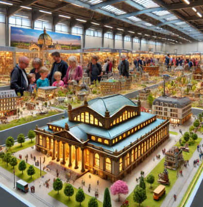 Detailreiche Architekturmodelle von Ari Modellbau auf der Messe Dessau Rosslau Modellbau.