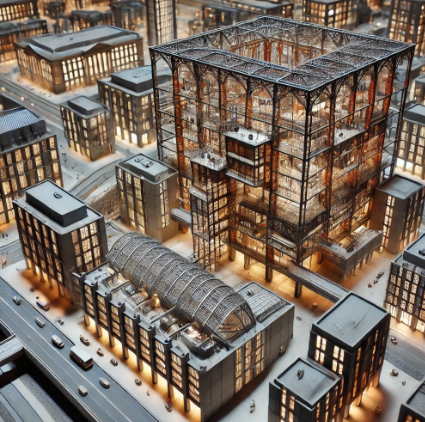  Ein detailliertes Architekturmodell, erstellt von Ari Modellbau, das Präzision und Kreativität in Hamburg vereint.