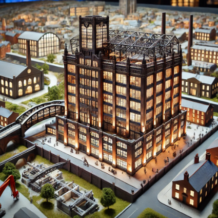 Ein detailliertes Architekturmodell, erstellt von Ari Modellbau, das Präzision und Kreativität in Frankfurt am Main vereint.