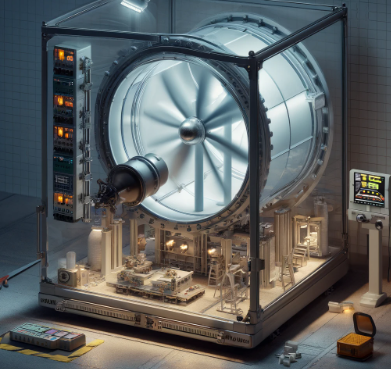 Das Windkanal- und Turbinentestmodell von Ari Modellbau bietet eine detaillierte, realistische Simulation des Tests von Windturbinen. Es zeigt, wie Turbinen unter verschiedenen Windbedingungen getestet werden, um die Leistung und Effizienz zu analysi