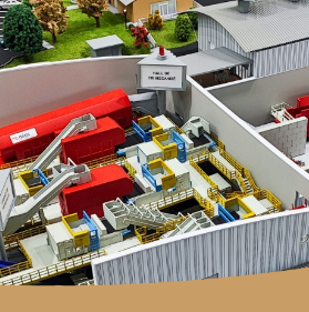 Das Modell zur Abfallbewirtschaftung von ARI Model verkörpert die neuesten innovativen Technologien und umweltfreundlichen Lösungen für eine effiziente Abfallbewirtschaftung. Dieses maßstabsgetreue Modell hebt wichtige Merkmale wie Recyclingmechanism
