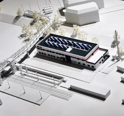 Das Waste-to-Energy-Produktionsanlagenmodell von ARI Model veranschaulicht den gesamten Prozess der Umwandlung von Abfall in Energie und integriert Abfallsammelsysteme, Verbrennungsanlagen, Vergasungseinheiten und Energiegewinnungsmechanismen in eine