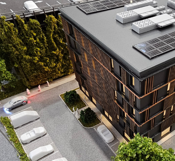 Das Auswirkungen von Investitionen in erneuerbare Energien Modell, entwickelt von ARI Model, bietet eine hochdetaillierte, interaktive Darstellung groß angelegter Projekte für erneuerbare Energien. Dieses Architekturmodell zeigt die wirtschaftlichen,