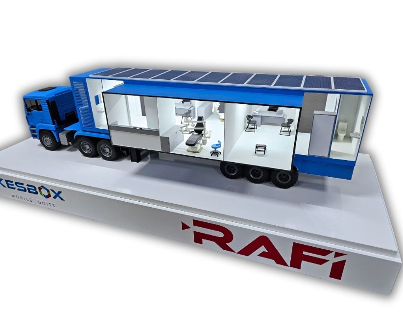 Ein äußerst detailliertes, maßgeschneidertes physisches Modell, entwickelt von ARI Modellbau für Aussteller auf der InnoTrans. Ausgestattet mit präziser Ingenieurstechnik, synchronisierter Beleuchtung und Animation, steigert dieses individuelle Model