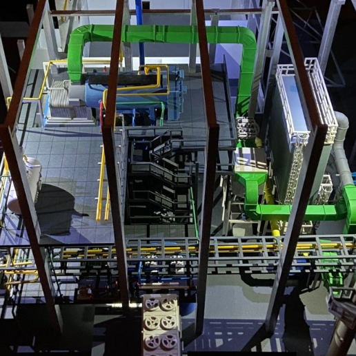 Maßgeschneiderte beleuchtete und animierte Modelle von ARI Modellbau für die VSK, darunter HVAC-Systeme, energieeffiziente Anlagen, Smart-Building-Konzepte und erneuerbare Energiesysteme. Mit Lichteffekten, animierten Funktionen und realistischen tec