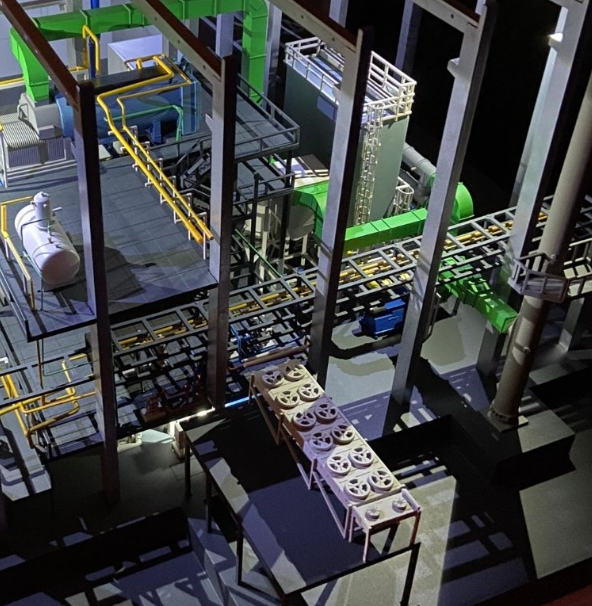 Beleuchtete und animierte Modelle von ARI Modellbau für die VSK, darunter HVAC-Systeme, erneuerbare Energieanlagen, intelligente Gebäudekonzepte und nachhaltige Technologien. Mit Lichteffekten, beweglichen Funktionen und präziser Ingenieurskunst zieh