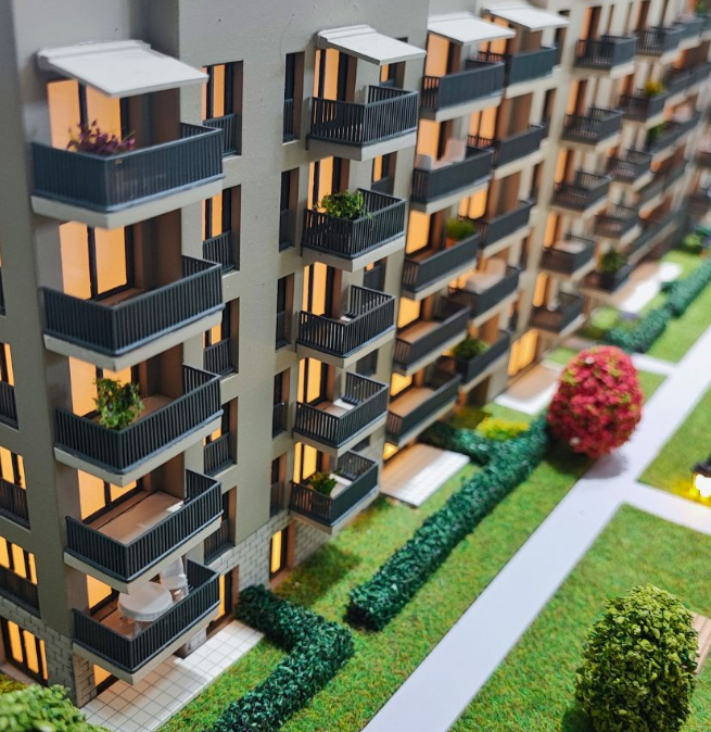 Maßgeschneiderte physische Architekturmodelle von ARI Modellbau für die Cityscape Europe, darunter Wohnanlagen, Bürohochhäuser, Stadterneuerungsprojekte, gemischt genutzte Quartiere und Smart-City-Konzepte. Mit hochwertiger Handwerkskunst, Beleuchtun