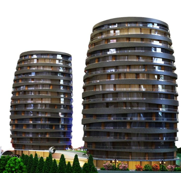 Individuell gefertigte beleuchtete und animierte Modelle von ARI Modellbau für die Immobilienmesse Linz, darunter Wohnanlagen, Gewerbebauten, gemischt genutzte Projekte und städtische Infrastruktur. Mit LED-Beleuchtung, Bewegungseffekten und handwerk