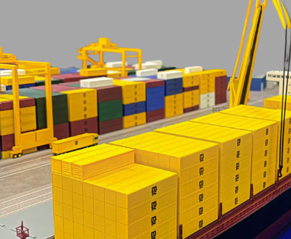 Beleuchtete und animierte Modelle von ARI Modellbau für die Interpack, darunter Verpackungsanlagen, Logistikzentren, Lebensmittelproduktionssysteme und nachhaltige Industrieanlagen. Mit Lichteffekten, animierten Funktionen und präziser Handwerkskunst