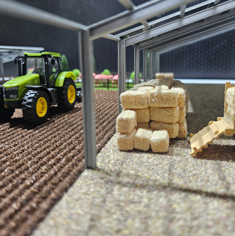 Individuelle physische Modelle von ARI Modellbau für die Food Ingredients Europe, darunter Lebensmittelverarbeitungsanlagen, nachhaltige Zutatenfabriken, Logistikzentren und innovative Verpackungssysteme. Mit Lichteffekten und animierten Funktionen a