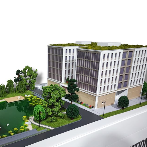 Beleuchtete und animierte Modelle von ARI Model für die Ambiente, die innovative Verkaufsräume, nachhaltige Designzentren, energieeffiziente Stadtplanungen, moderne Produktpräsentationen und interaktive Smart-Living-Installationen zeigen. Mit hochwer