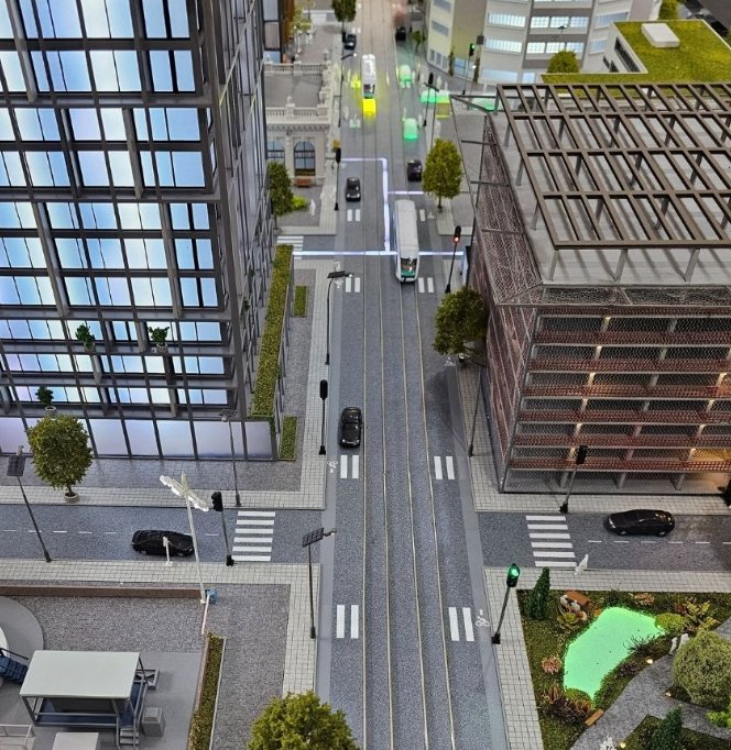 Physische Modelle von ARI Modellbau für die Design District, die innovative architektonische Konzepte, moderne Verkaufsflächen, umweltfreundliche Stadtplanungen, futuristische Produktpräsentationen und nachhaltige Stadtentwicklungslösungen zeigen. Ge
