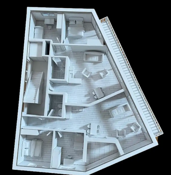 Maßgeschneiderte physische Modelle von ARI Modellbau für die Design Week Vienna, die innovative Innenraumkonzepte, Möbeldesigns, nachhaltige Wohnlösungen und zukunftsweisende architektonische Ideen hervorheben. Mit dynamischen Lichteffekten, animiert