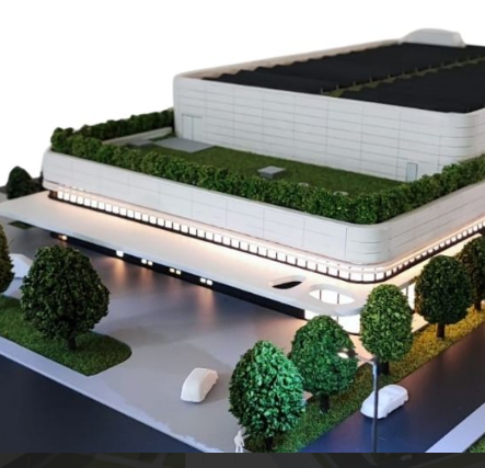 Physisches Modell von ARI Modellbau für die Design Days, entworfen zur Präsentation architektonischer Formen, Materialdetails und Beleuchtung. Das Modell unterstützt die visuelle Kommunikation und erleichtert die Vermittlung von Ideen an Fachpublikum