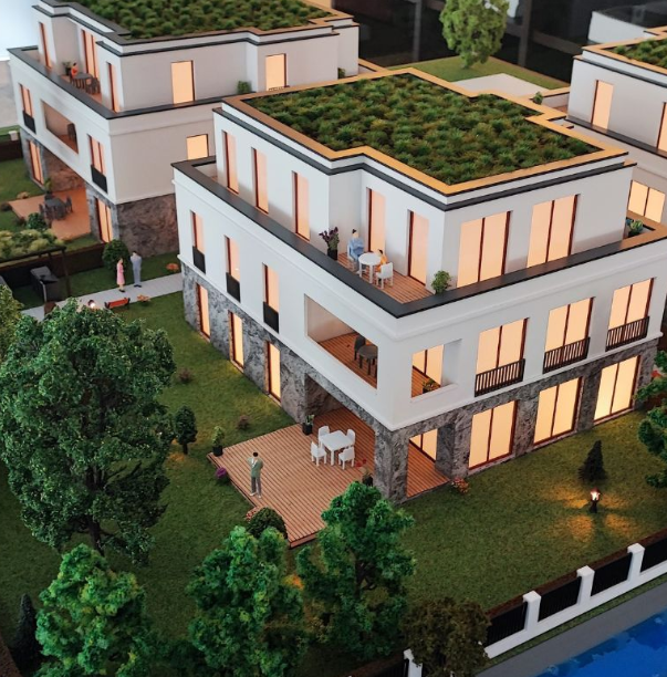 Beleuchtete und animierte Architekturmodelle von ARI Modellbau für Architektur & Wohnen, die Innovation, Design und Handwerkskunst zeigen. Diese maßgeschneiderten Modelle heben architektonische Konzepte, Innenräume und moderne Designelemente durc