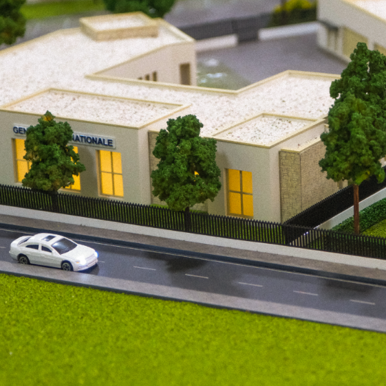 Individuelles beleuchtetes und animiertes Architekturmodell von ARI Modellbau für die Vakantiebeurs, das Reiseziele, Resorts und Tourismusprojekte mit präziser LED-Beleuchtung, beweglichen Elementen und interaktiven Präsentationen hervorhebt.