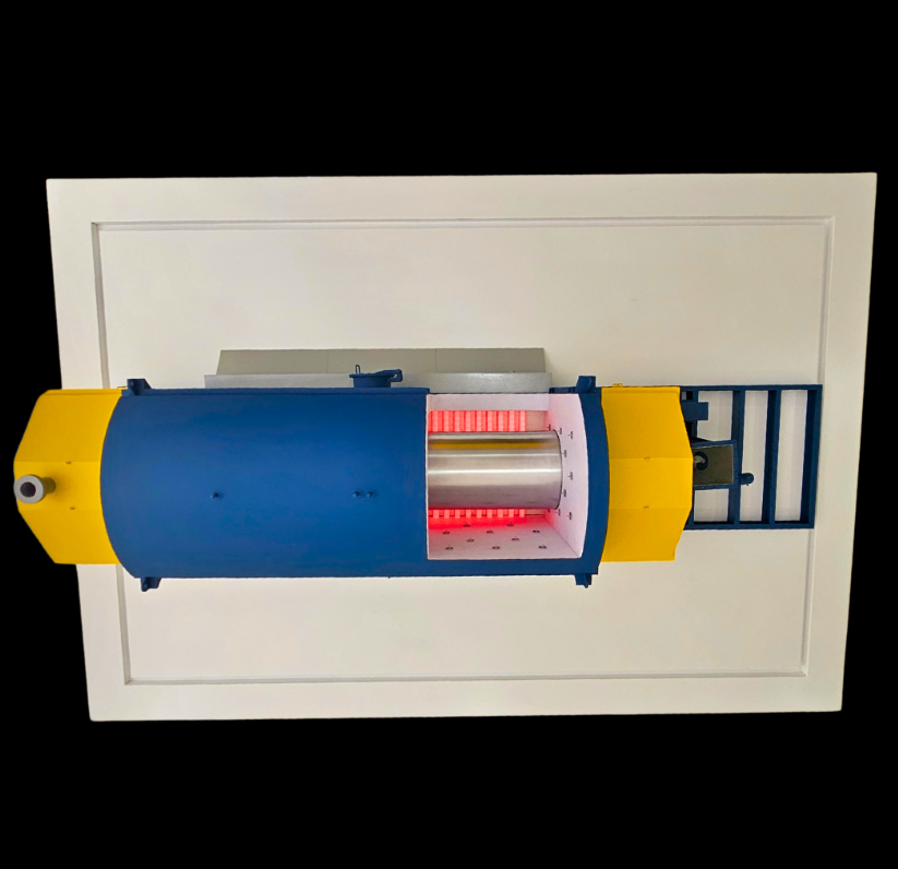 Ein maßgeschneidertes Ausstellungsmodell, entworfen von ARI Modellbau für die Digital School Expo, das Beleuchtung, Animation und architektonische Präzision vereint. Dieses physische Modell zeigt die Verbindung von digitalem Lernen und Architektur un