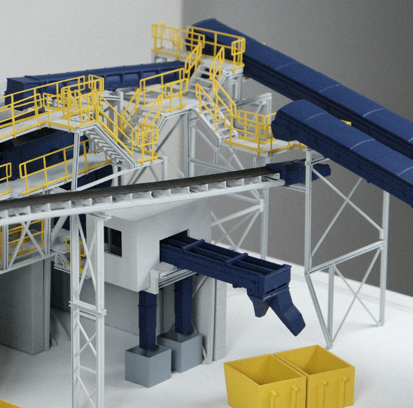 Ein beleuchtetes und animiertes Architekturmodell, entwickelt von ARI Modellbau für die IAA Transportation, das Lichteffekte, Bewegung und herausragende Handwerkskunst vereint, um Innovationen in Mobilität, Transport und Automatisierung darzustellen.