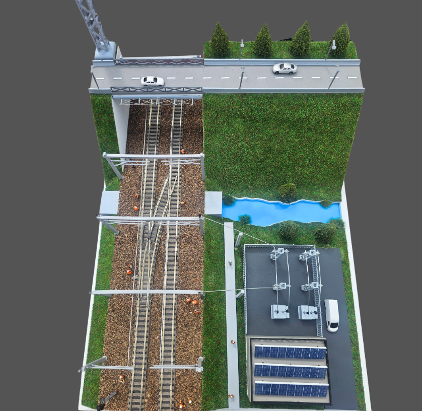 Ein maßgeschneidertes beleuchtetes und animiertes Logistikmodell von ARI Modellbau, das urbane Verteilungssysteme, elektrische Transportlösungen, Echtzeit-Automatisierung und umweltfreundliche Lieferwege für die Aussteller der Last Mile Delivery Expo